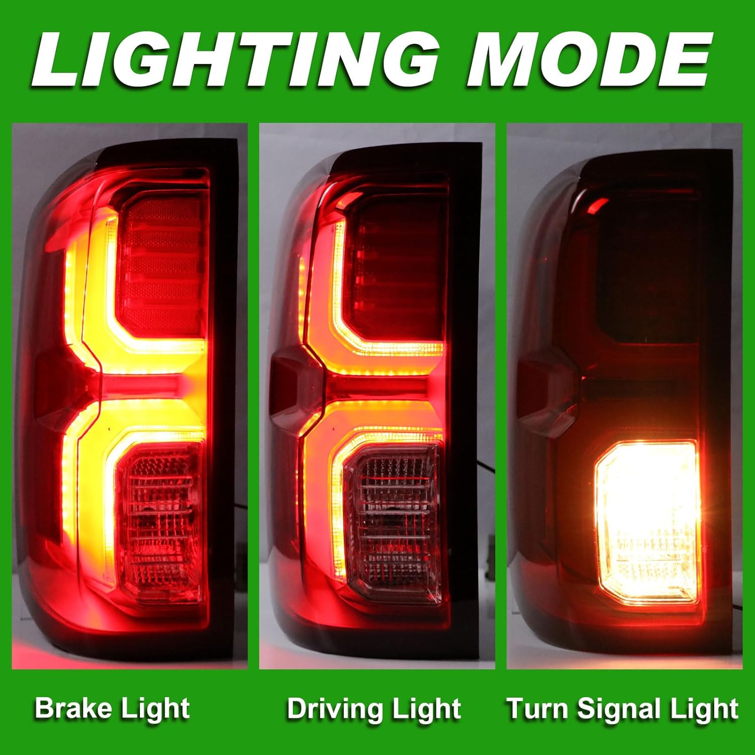 LED Tail Light Compatible with Chevy Silverado 1500 2016 2017 2018 Rear Taillight Assembly Brake Lamp Left Driver Side Replace 84288718 GM2800294