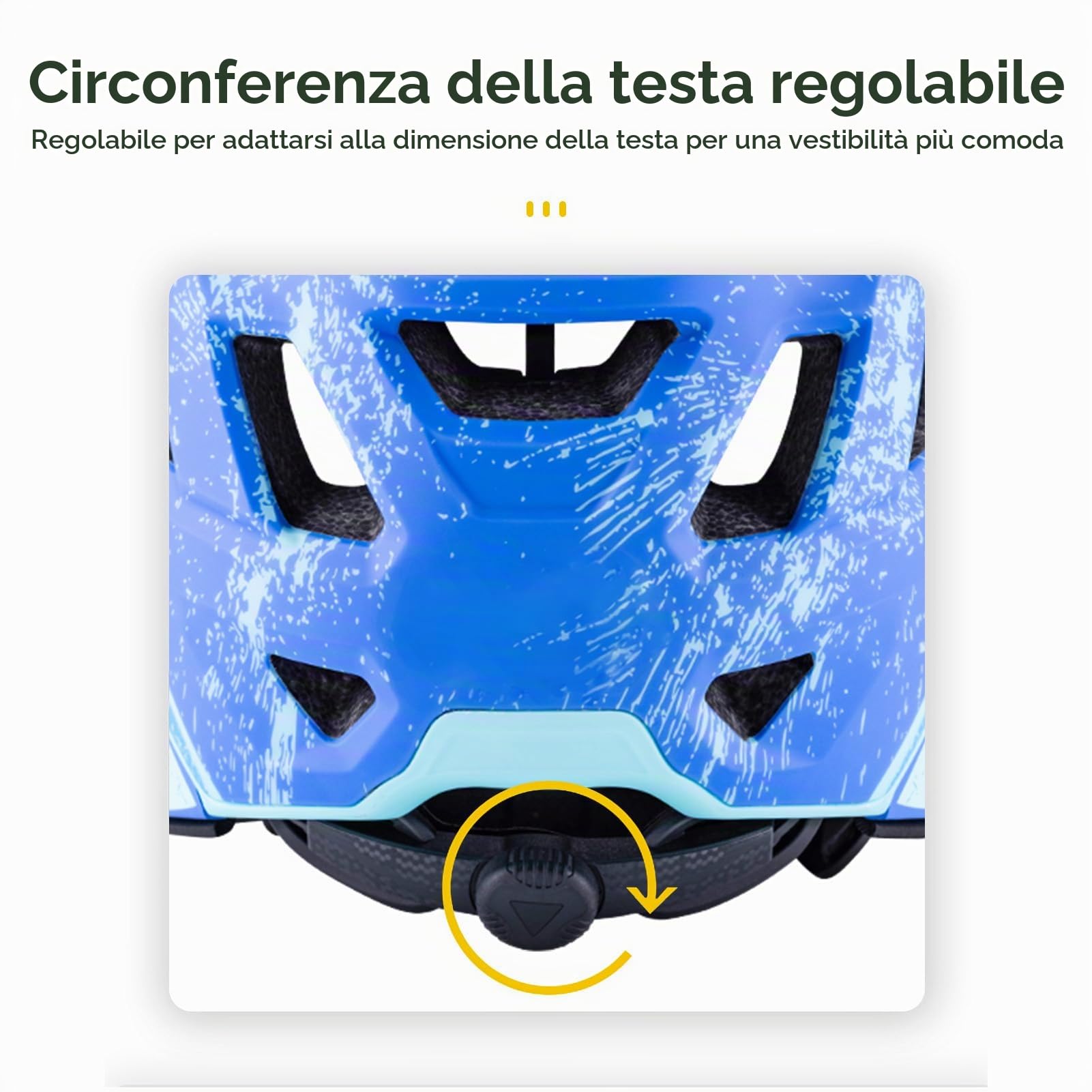 Casco integrale per bambini con protezione per il mento rinforzata, 18 fori di ventilazione, traspirante e leggero, dimensioni (51-54 cm)