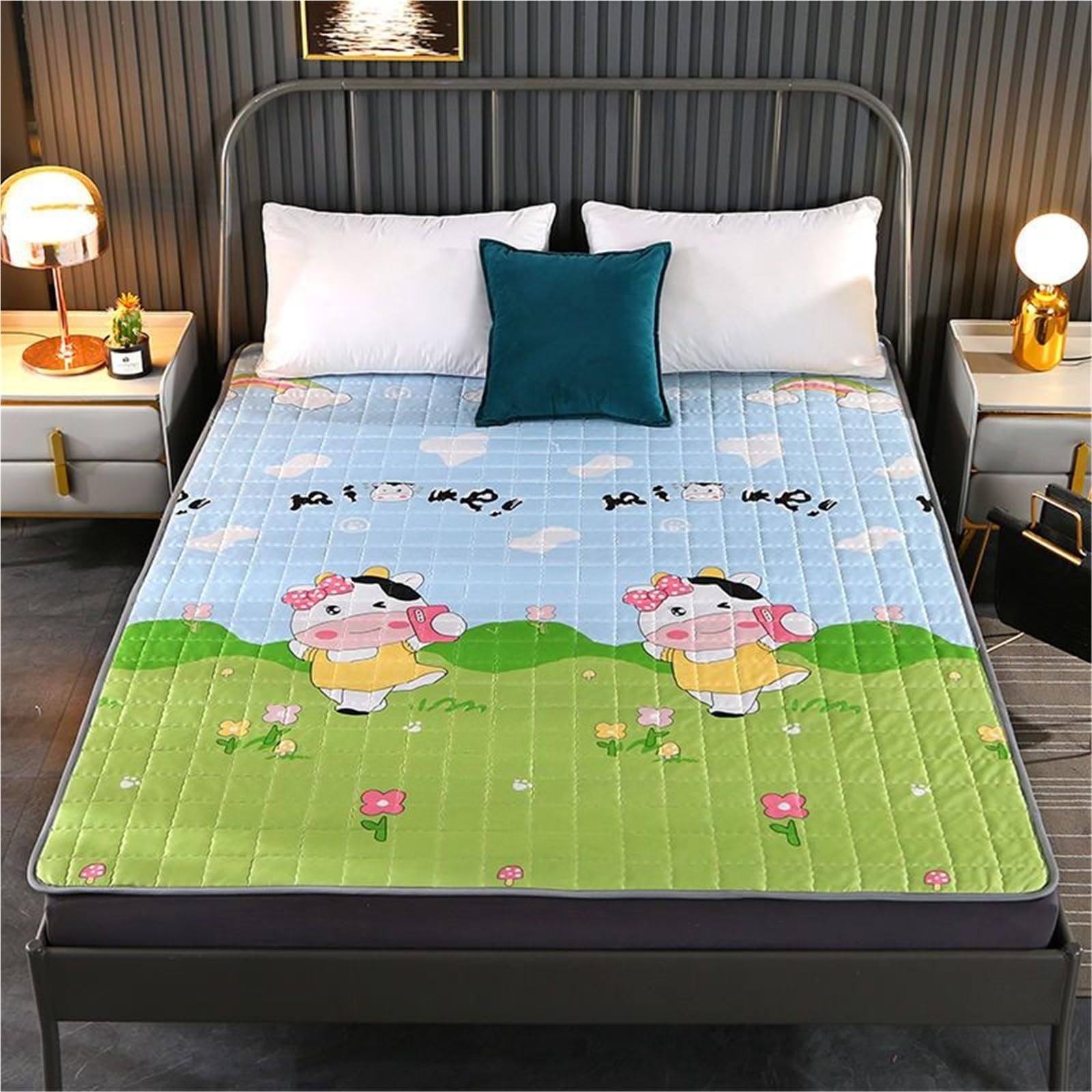 1cm Ultra-Fino Futon Tatami Estera, Plegable Antideslizante Suave Cómodo