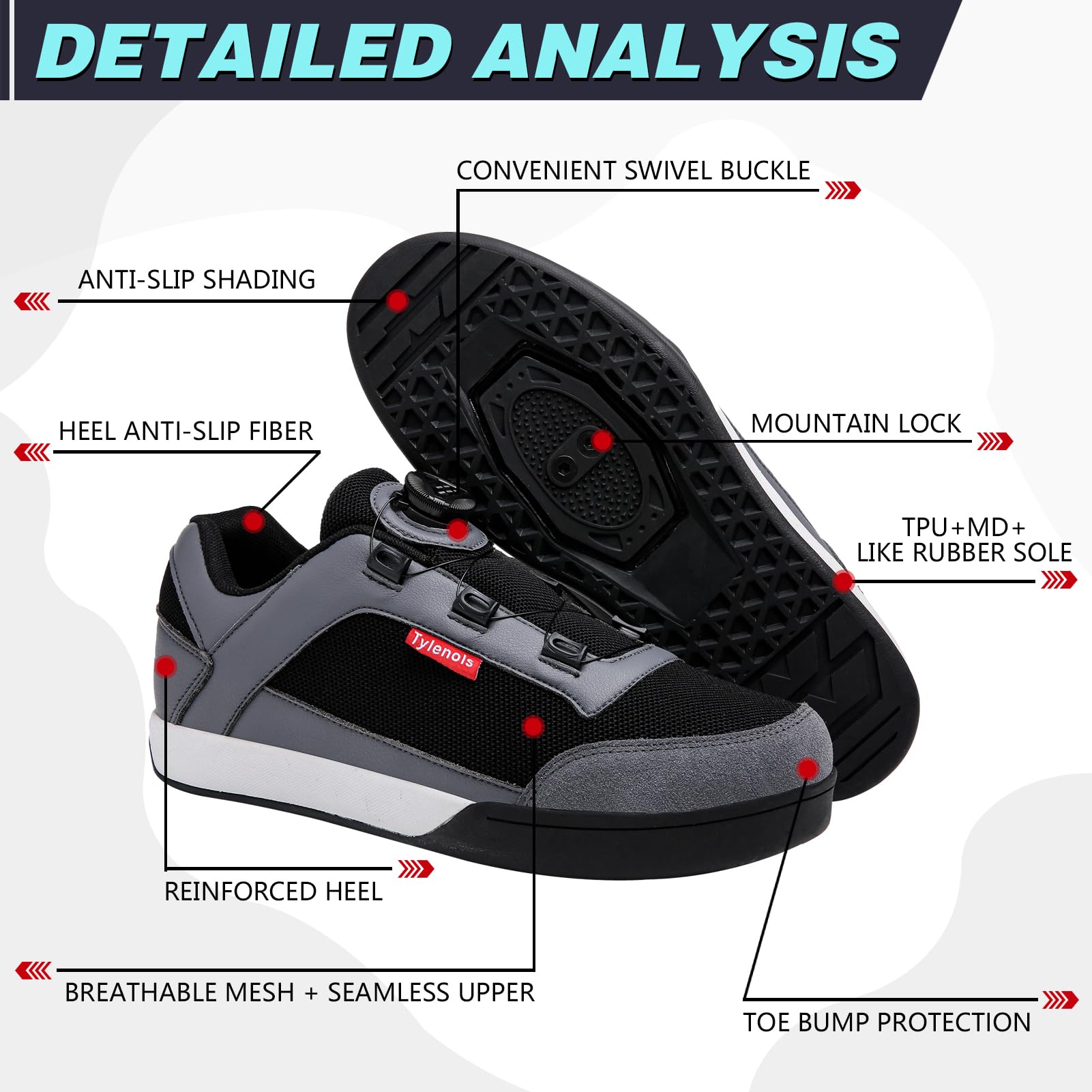 Zapatos Ciclismo Profesionales MTB, Unisex Zapato Bicicleta De Montaña Four Seasons Compatible con Todos los Pedales SPD, Hombres Mujeres Zapatillas Bicicleta al Aire Libre