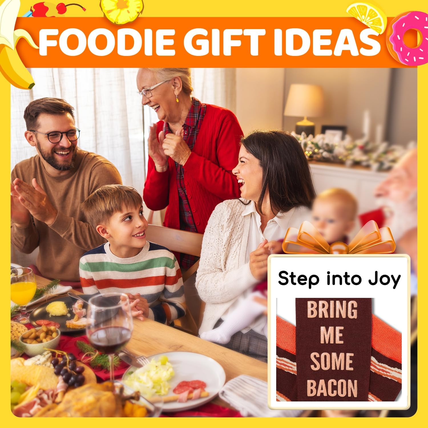 Zmart Funny Socks for Men Women - Pickle Bacon Socks for Food Lovers, Bacon Pickle Gifts - Image 7