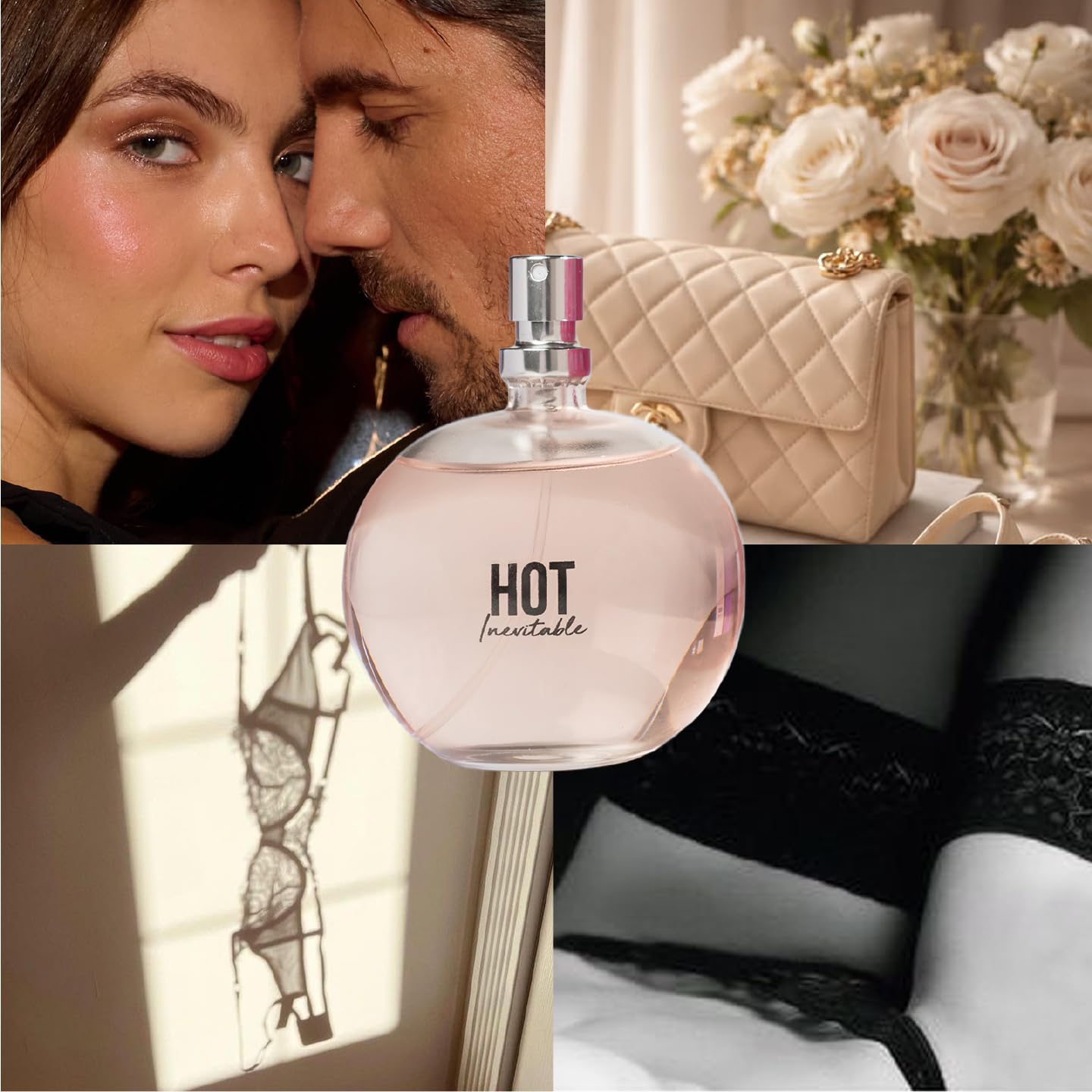 HOT INEVITABLE, Sexitive Perfume con Feromonas para Mujer. Fragancia Sensual e intensa. Atracción Natural, Carisma y Confianza. Suave vainilla dulce - 100 ml 3.4 fl oz (Privée)