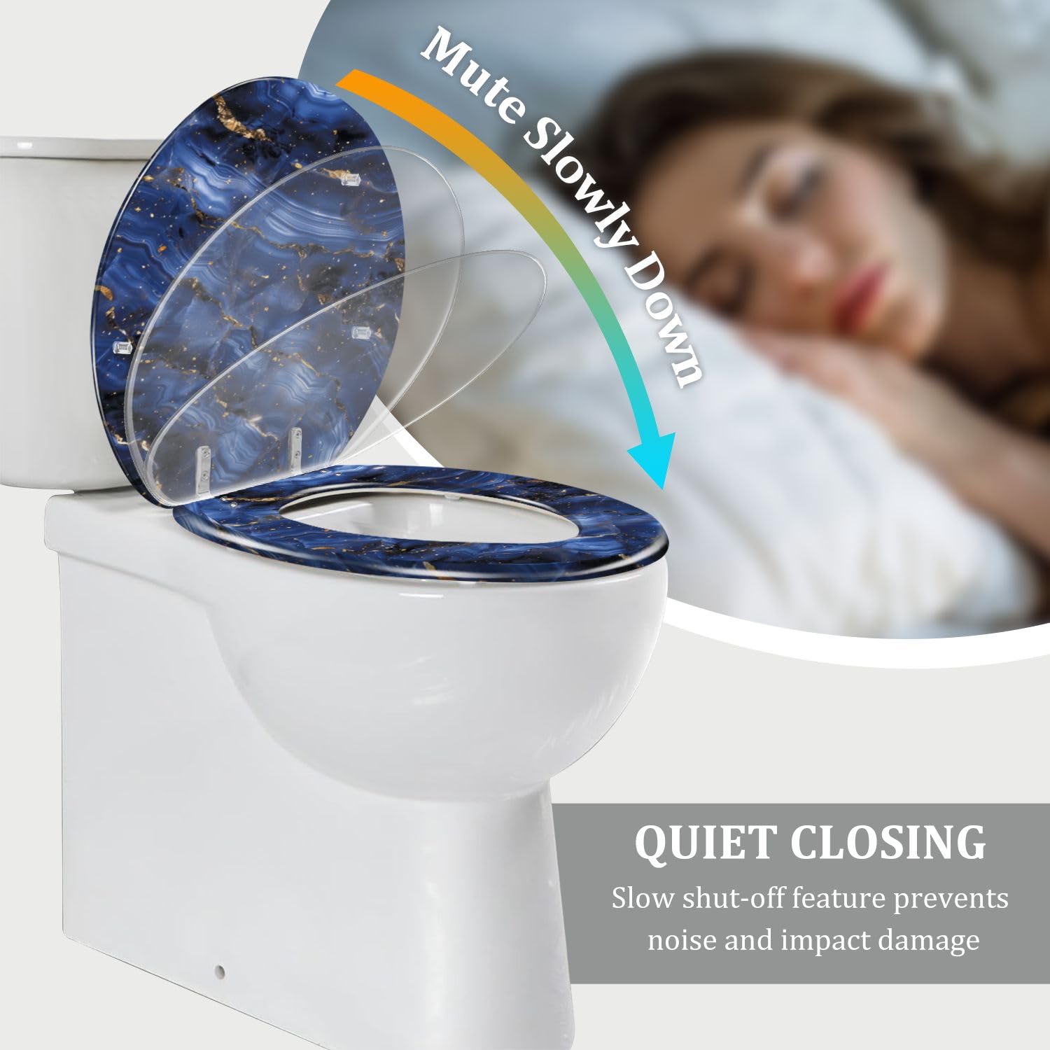 Asiento de inodoro redondo para baño