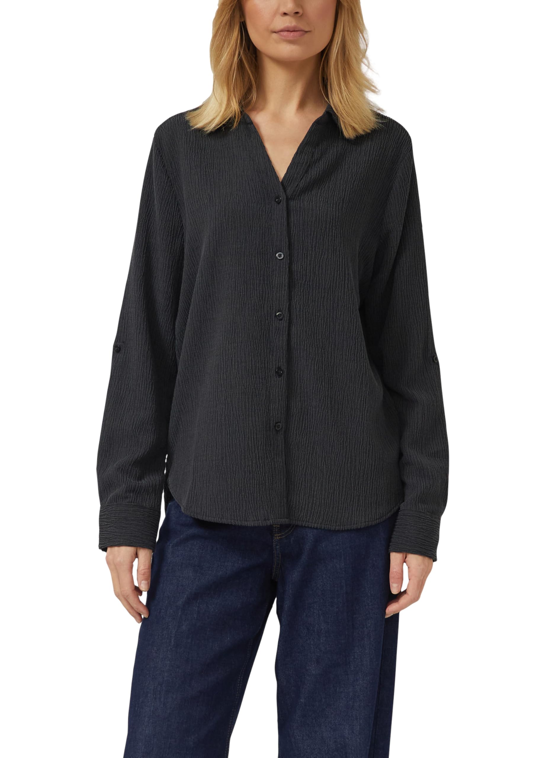 s.Oliver Strukturierte Hemdbluse mit Turn-up