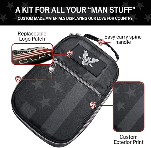 Miniatura 2 de Subtle Patriot Man Kit - Almacenamiento de artículos de tocador colgantes para viajes, kit de limpieza y necesidades de afeitado, resistente al