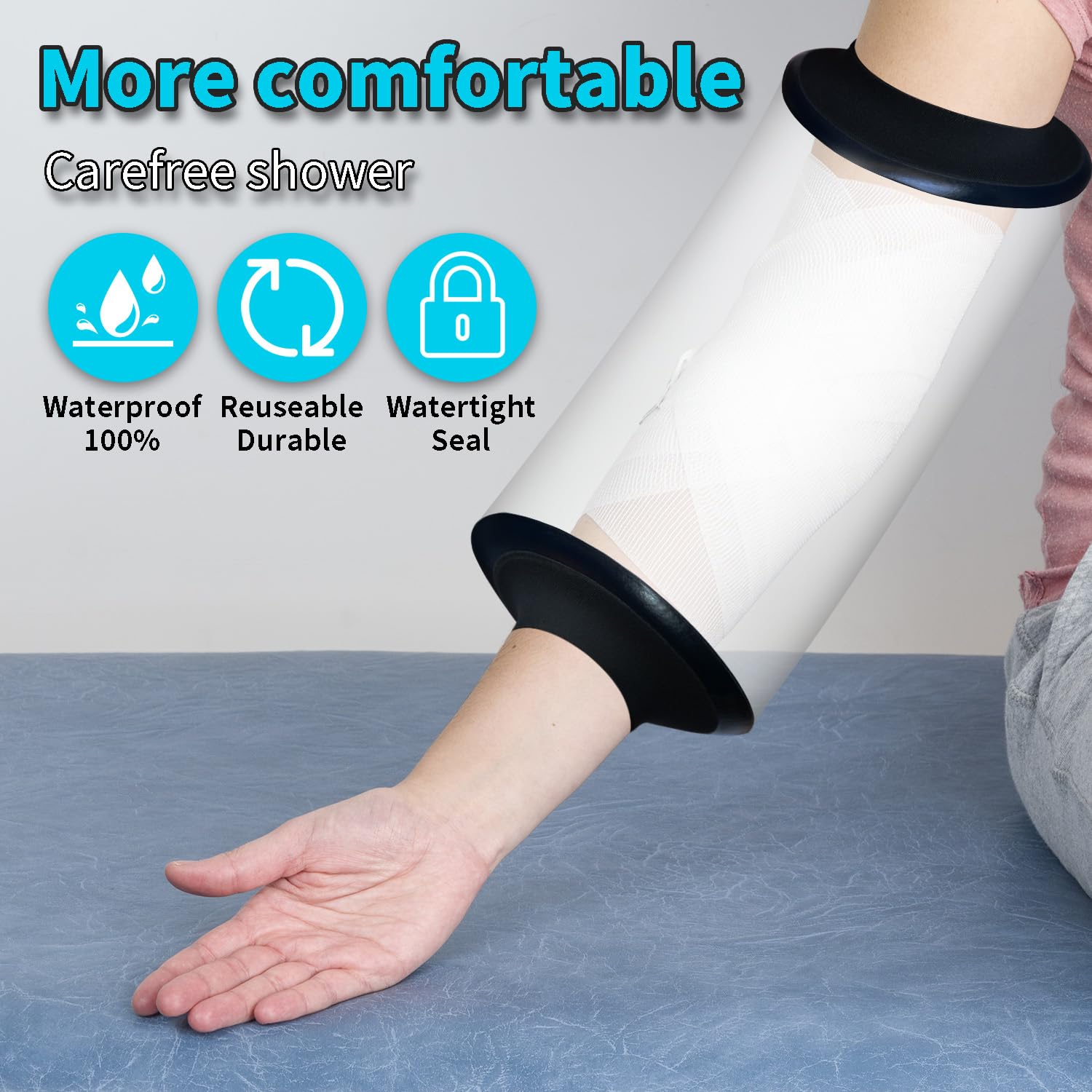 PICC Line - Funda de ducha impermeable IV y PICC Line para tratamiento de quimioterapia BD12691, Medium
