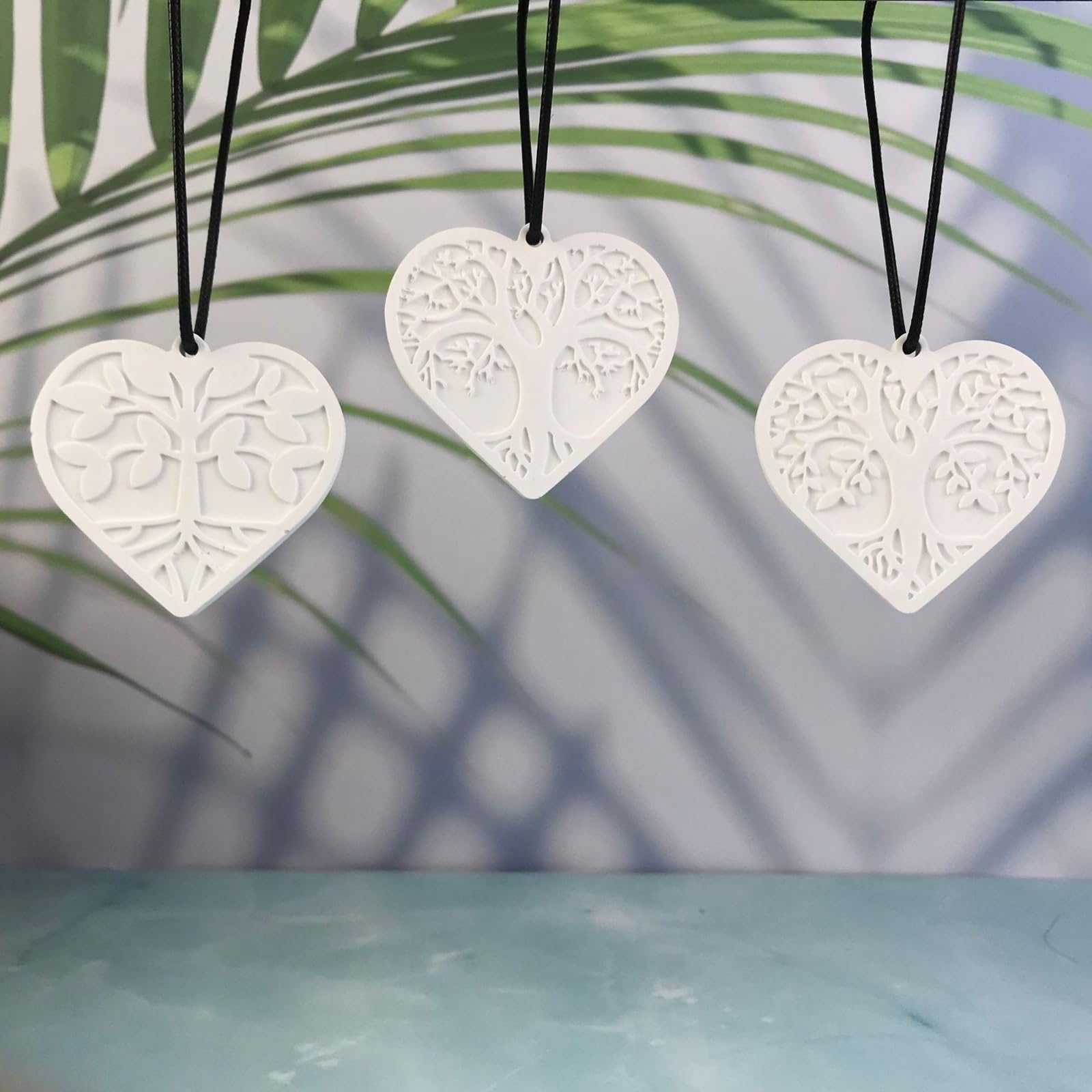 Stampo in silicone per colata in resina epossidica, a forma di cuore/portachiavi rotondo con foro