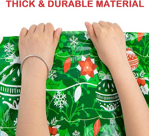 Miniatura 4 de 3 bolsas grandes de regalo de Navidad de 36 x 49 pulgadas, bolsas de Navidad gigantes para regalos, bolsas de regalo de plástico de Navidad grandes