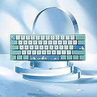 Vista 4 de BOYI 61 Mini RGB con cable 60% teclado mecánico intercambiable en caliente, teclas de sublimación PBT NKRO teclado programable tipo C