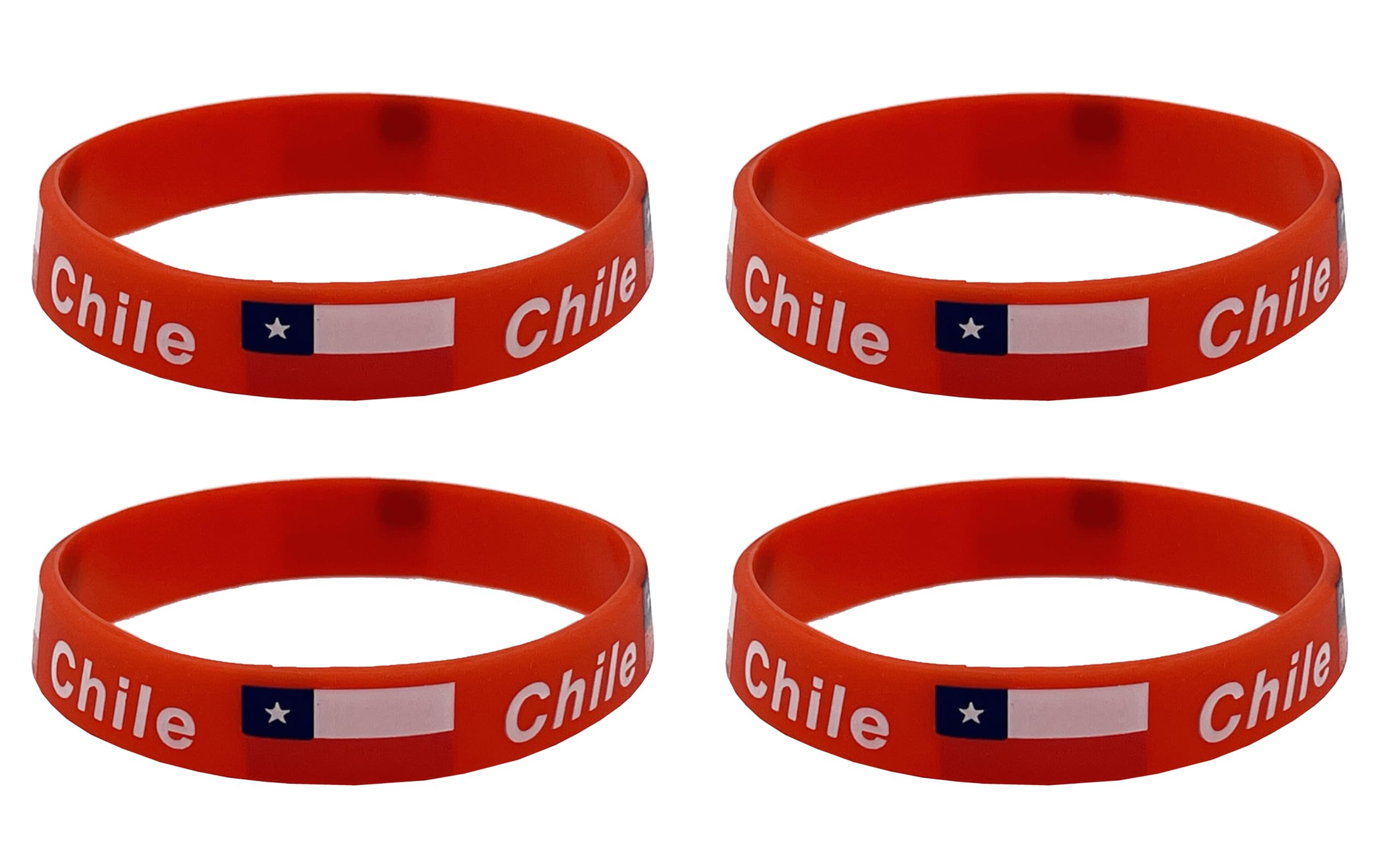 LLBFHH 4 Pcs Country Flag Rubber Bracelets, National Flag Silicone Bracelet, Rubber Wristbands Patriotic Decorations Gift