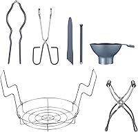 Vista 1 de Concord Kit de iniciación de acero inoxidable de 7 piezas con estante. Sin óxido, estabilidad adicional. Paquetes a granel (juego de lata)