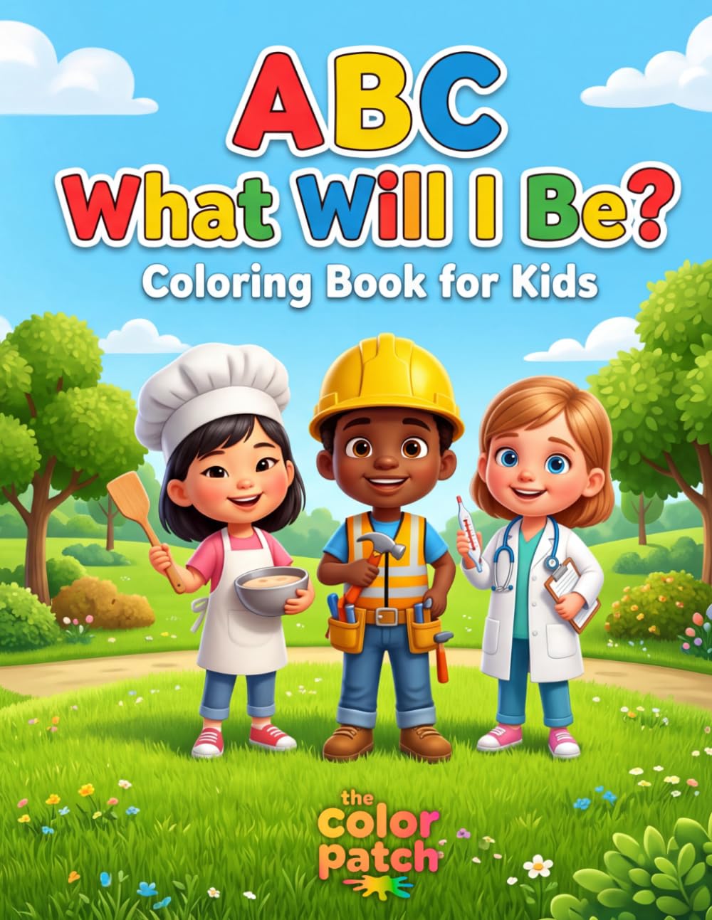 ABC What Will I Be? Big Dreams Career Coloring Book for Kids Ages 3–6: Learn The Alphabet From A to Z With Cute Jobs and Careers