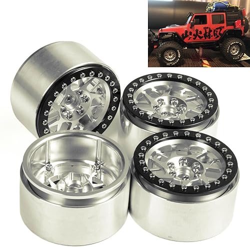 Miniatura 1 de 4 llantas de aleación Beadlock con bujes para 110 RC Wraith D90 1.378 in de ancho #7