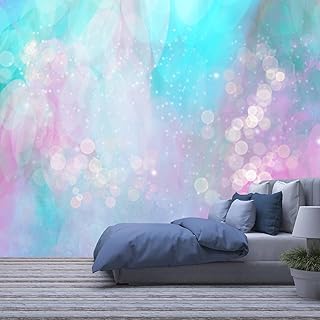 FEWEGRWEFW Modern 3D Pastel Blurry Colorful Abstract Background of Gradient Color Ombre Wallpaper and Peel Wall Stickers Removable Wall Paper Mural for Living Room Bedroom TV Background Wall, 254x365