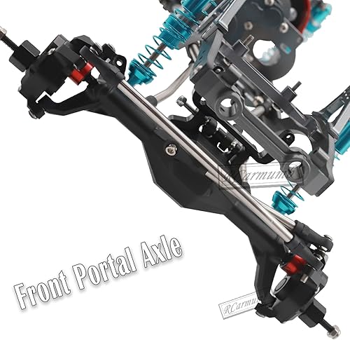 Miniatura 3 de Rcarmumb Pieza de actualización del eje del portal delantero y trasero RC para 110 Crawler Axial SCX10 ISCX10 II RGT 86100 Redcat GEN8 aleación de