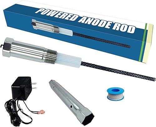 VOGUUY Varilla de ánodo calentador de agua, varilla de ánodo eléctrico, varilla de titanio, empaquetada con llave de varilla, elimina el olor del