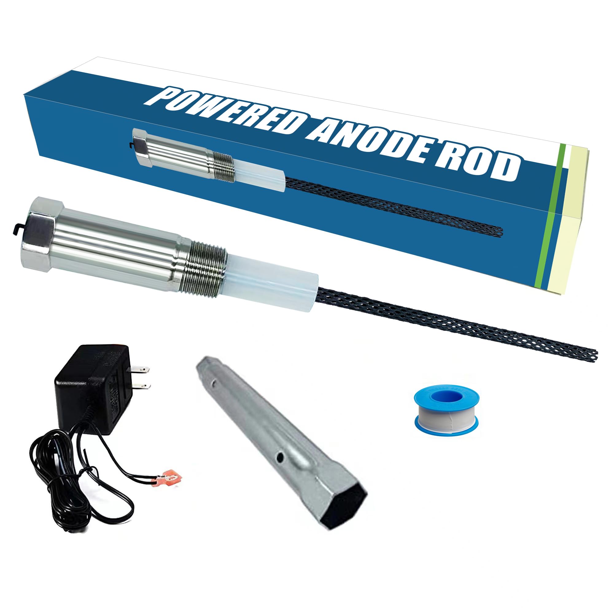 Water Heater Anode Rod, Electric Anode Rod, Titanium Rod, Packed with Rod Wrench,Removing Odor Water Smell (40-89 Gallon Tank)