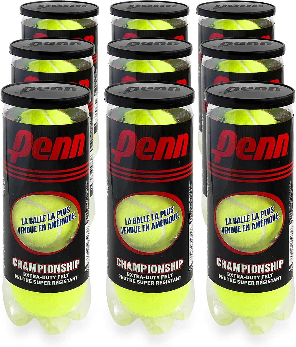 Juego de latas de pelotas de tenis.