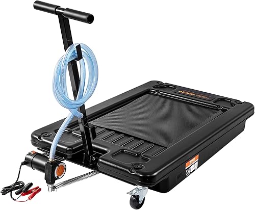 Bestauto Bandeja de drenaje de aceite, bandeja de drenaje de aceite de 17 galones con bomba eléctrica de 180 W, bandeja de drenaje de aceite de