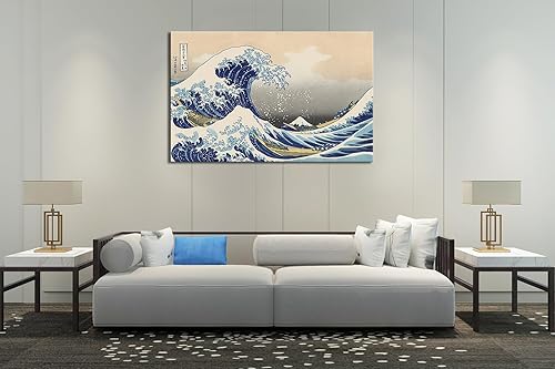 Miniatura 8 de dgbtcart The Great Wave Off Kanagawa de Hokusai - Lienzo decorativo para pared, arte clásico japonés, pintura para sala de estar, paisaje marino,