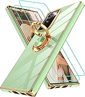 Vista 20 de Gritup Funda para Samsung Galaxy A14 5G: Funda para Samsung A14 2 piezas, protector de pantalla, soporte de anillo de rotación de 360°, soporte