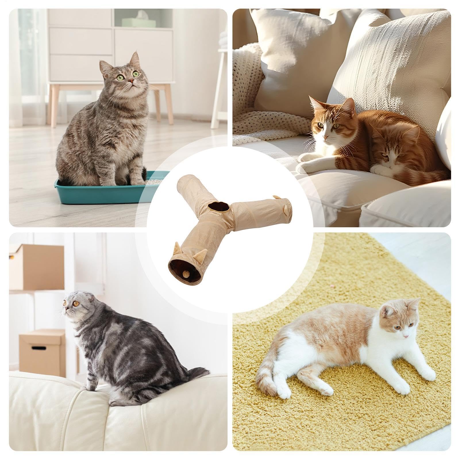 Jouet Interactif pour Chat Jouet Interactif Compact d'Enrichissement pour | Lits Tunnels de Chats Pour petits chiots et petits lapins et cours et arrière-cours et parcs et jard
