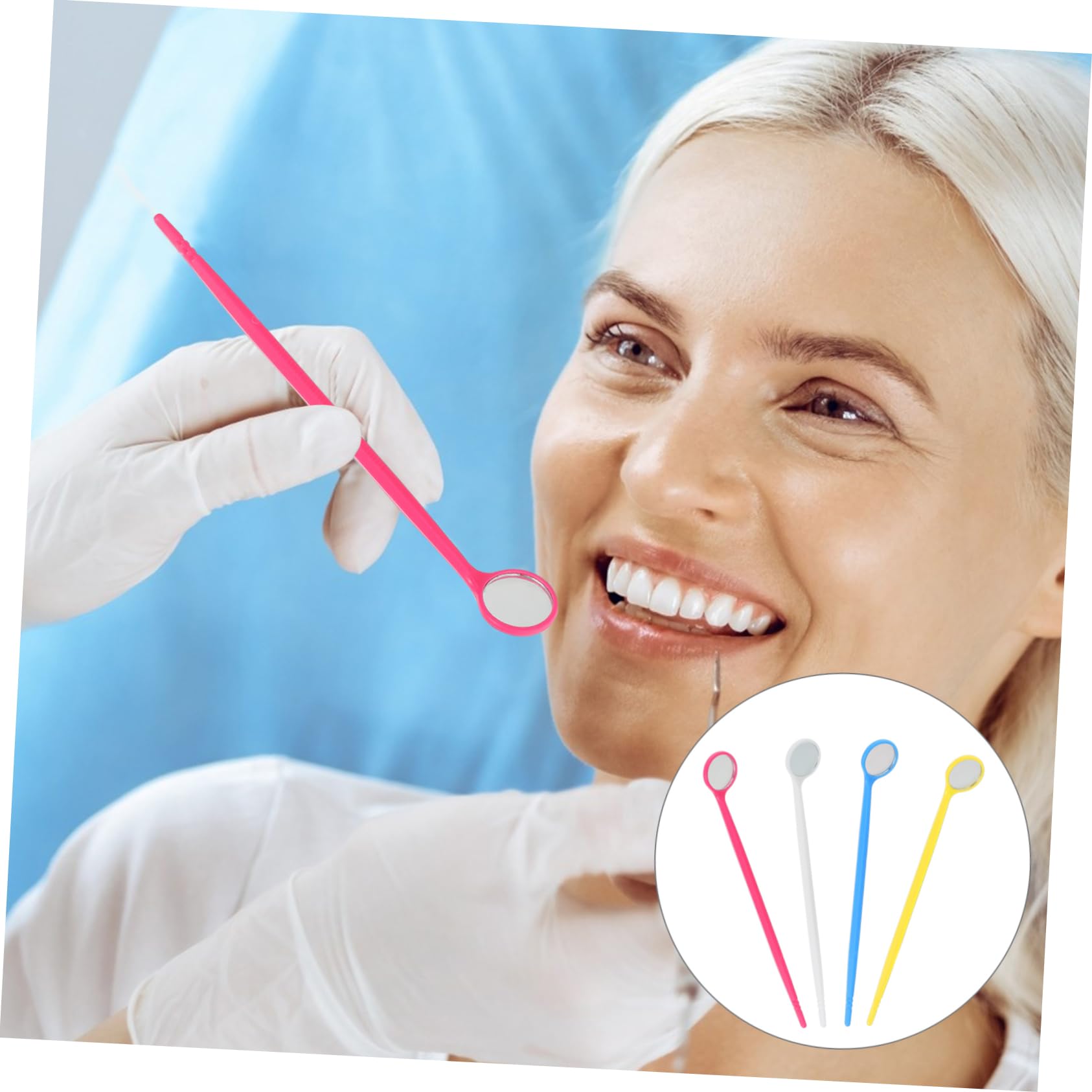 Cabilock 3 Set Specchietti Di Ispezione Kit A Forma Di Strumento Morbido Per Adulti Dentista Riflettore Intraorale Denti Con Specchio Orale Specchietti Monouso Specchietti Per 20 pezzi*3