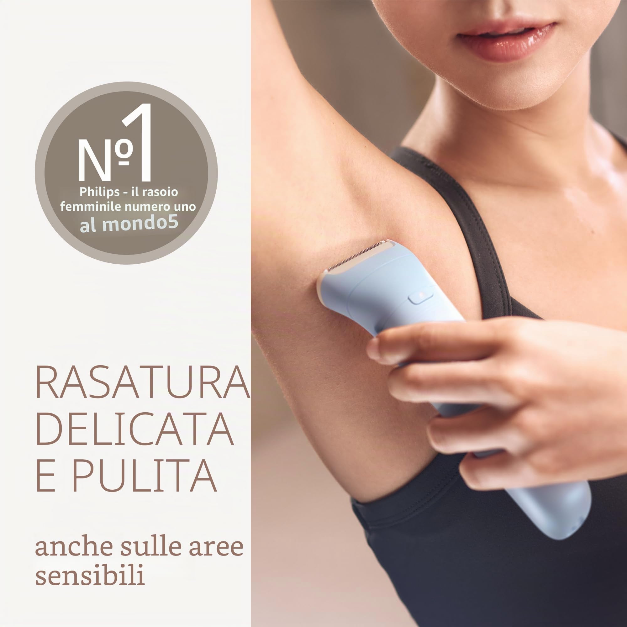 Philips Lady BRL127/00 - Rasoio elettrico da donna, senza fili, Wet & Dry, con 1 accessorio
