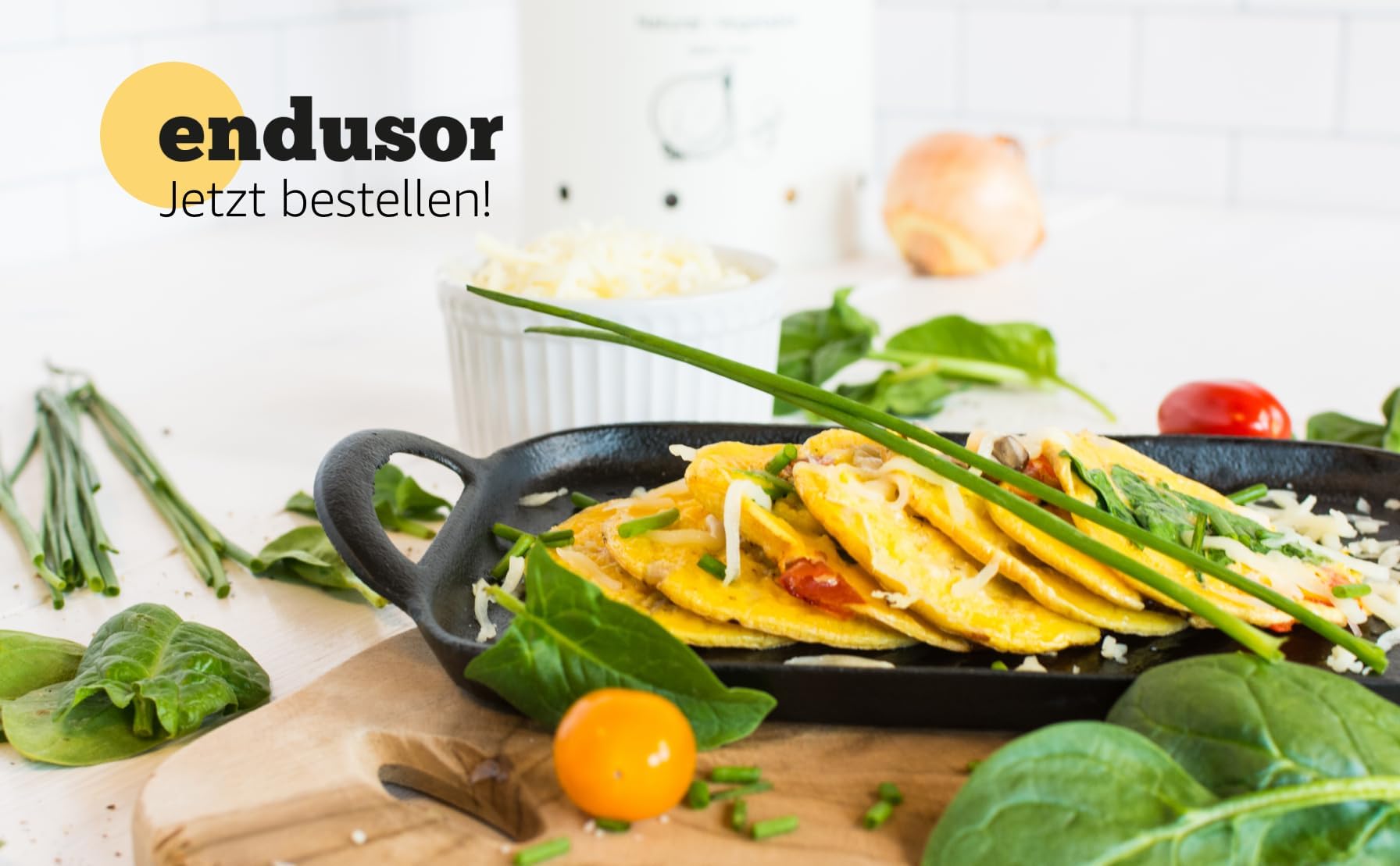 endusor Pancake Pfanne Induktion - Spiegeleipfanne Ø26cm mit 3-fach PowerShield-Beschichtung. Für alle Herdarten: Induktion Ceran Gas Elektro. Pfanne mit 4 Formen für Pancakes, Eier und Pfannkuchen