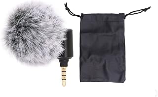 Premium 90 Degree Rotation Smartphone Microphone,Adjustable Noise Reduction Mobile Phone Mic(3.5mm)