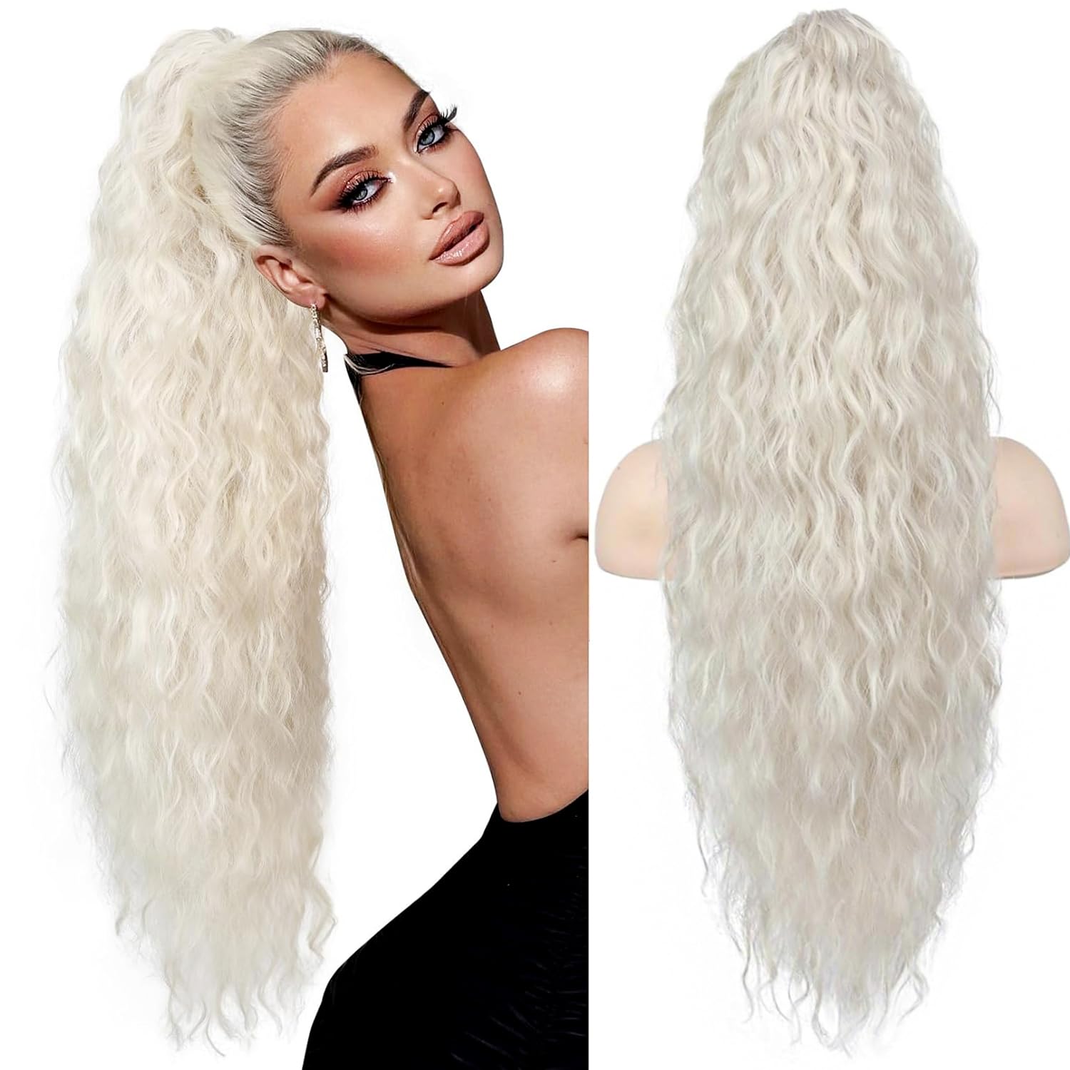 PORSMEER Claw Ponytail Hair Extension 30 inches