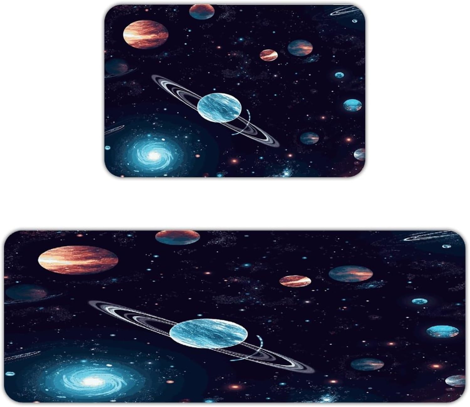 Galaxy Decor Kitchen Mats with 2PCS Non-Slip Washable,Kitchen Rug Heavy Duty Durable, Floor Mats for Kitchen,Office,Sink,Laundry