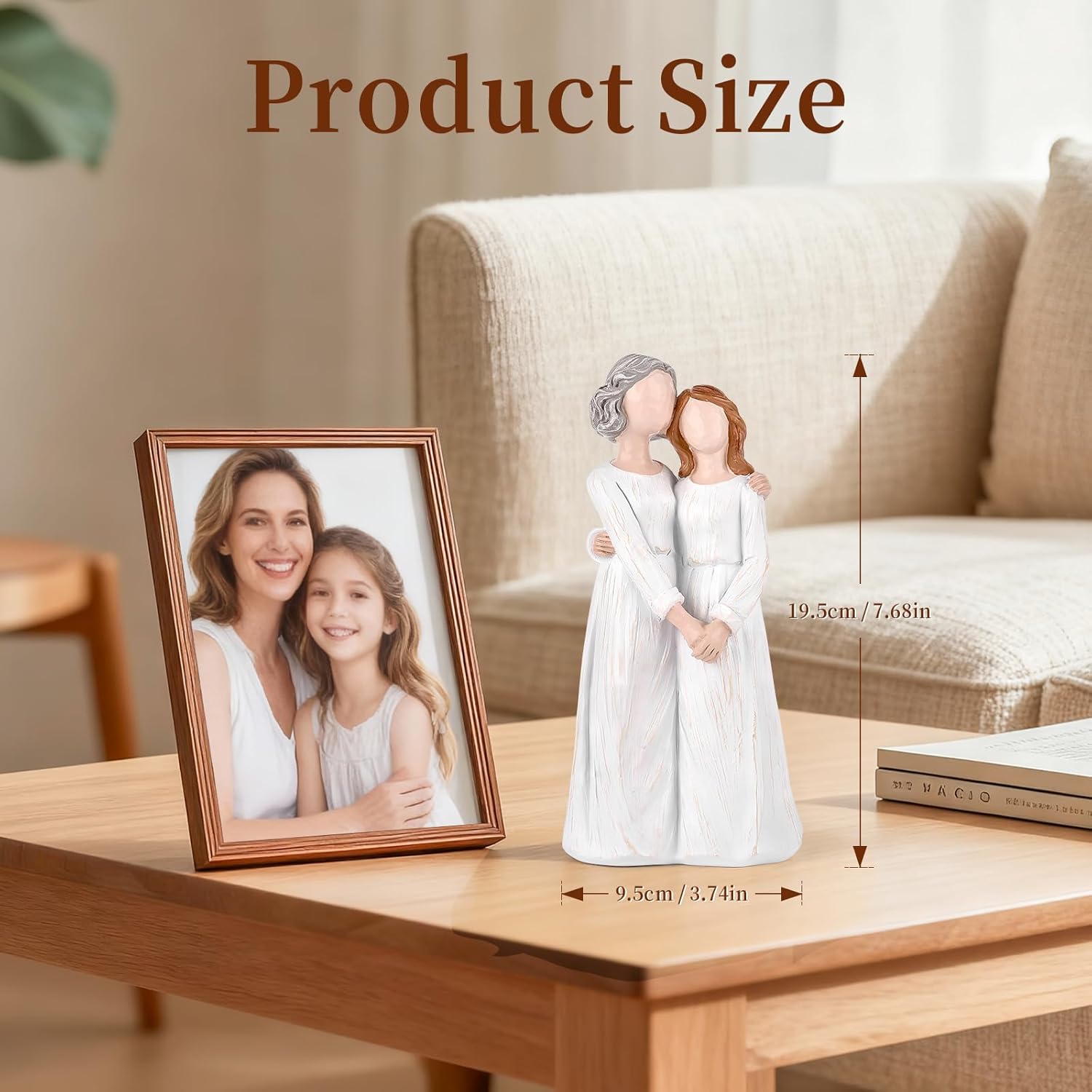 Mother Daughter Gift- Hand-Painted Angel Figurine Statue 7.48", Birthday Gifts Mom Daughter, Mother of The Bride Gifts - Image 6