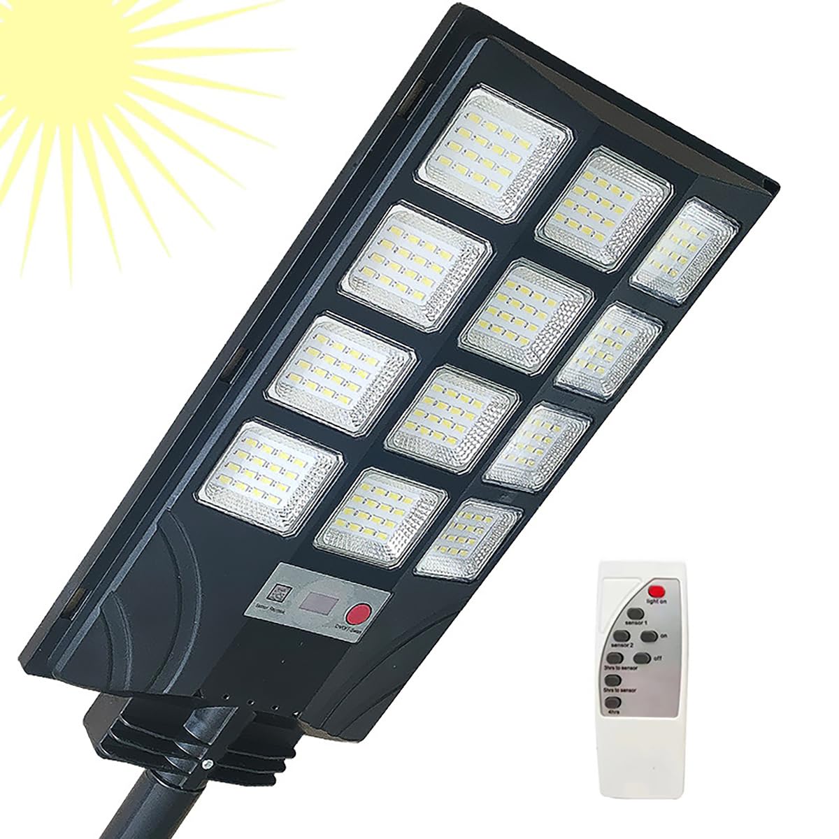 Lampe solaire de jardin étanche pour illuminer la cour et le parking