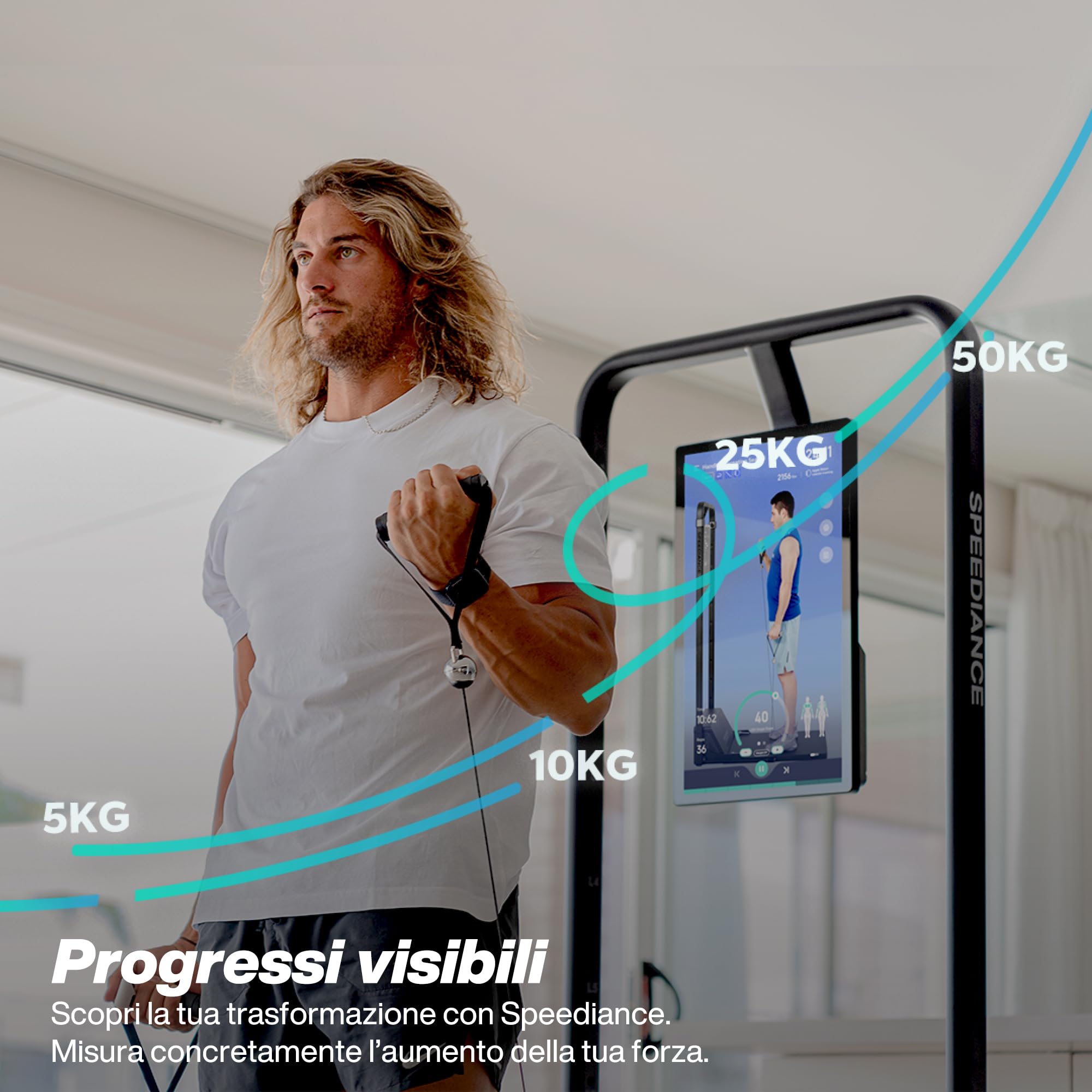 Speediance Stazione di allenamento intelligente all-in-one, dispositivo di allenamento di resistenza totale del corpo, macchina per l’allenamento della forza