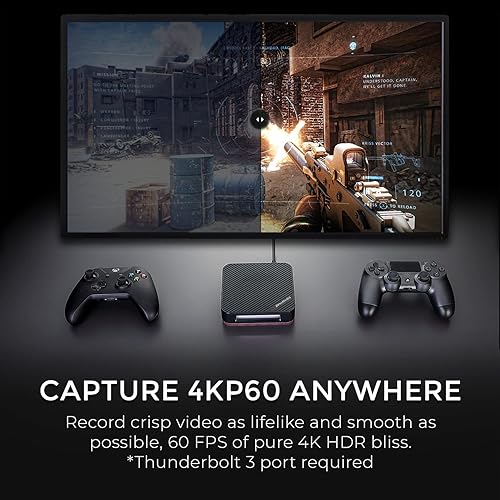 Miniatura 3 de AVerMedia Live Gamer Bolt: Tarjeta de captura externa Thunderbolt 3, transmisión y grabación en 4K60 HDR10, compatible con Win 11 y MacOS 10.15, no