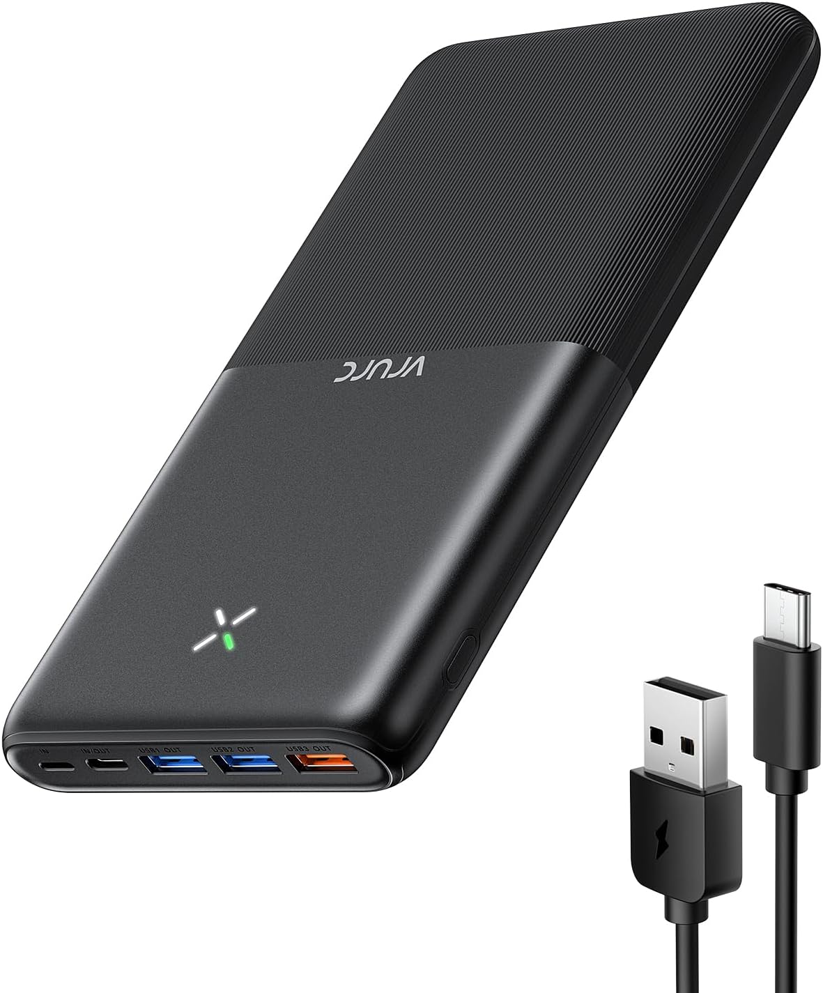 VRURC Power bank 30000mAh,20W Fast Charge PD 18W QC 3.0 USB C Portable Charger Battery Pack With 4 Outputs & 3 Inputs Compatible with iPhone iPad Samsung Huawei Phones Tablet and More