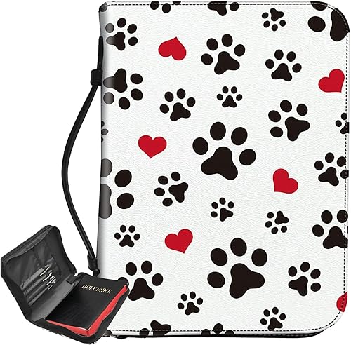 Miniatura 29 de Bolsa de Biblia con estampado de leopardo con purpurina, funda grande para la Biblia para mujeres y hombres, bolsa multifuncional para iglesia