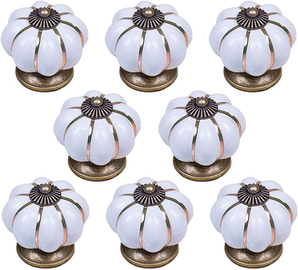 Door Handles,Ceramic Door Knobs, Cupboard Handle,8pcs Ceramic Door Handle Cabinet Children's Room Door Handle Home