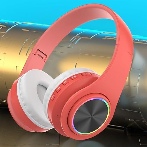 LADIGASU Clearance Bluetooth Headphones Over Ear, New 5.0 Intelligent Wireless Bluetooth Headset 10H Talkingtime HiFi Stereo Foldable Lightweight