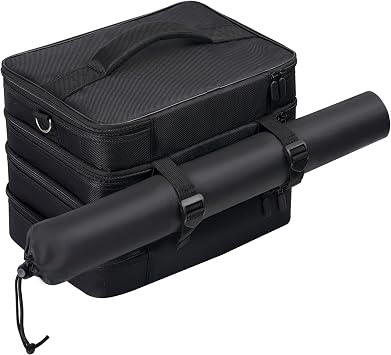 Brappo Travel Bag compatible DND Miniatures, DND Dice, Maps, DMs Guide, and Players Handbook, For RPG, MTG Tabletop Game CollectionsCase Only black