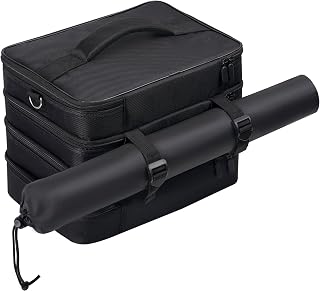 Brappo Travel Bag compatible DND Miniatures, DND Dice, Maps, DM's Guide, and Player's Handbook, For RPG, MTG Tabletop Game Collections(Case Only) (black)