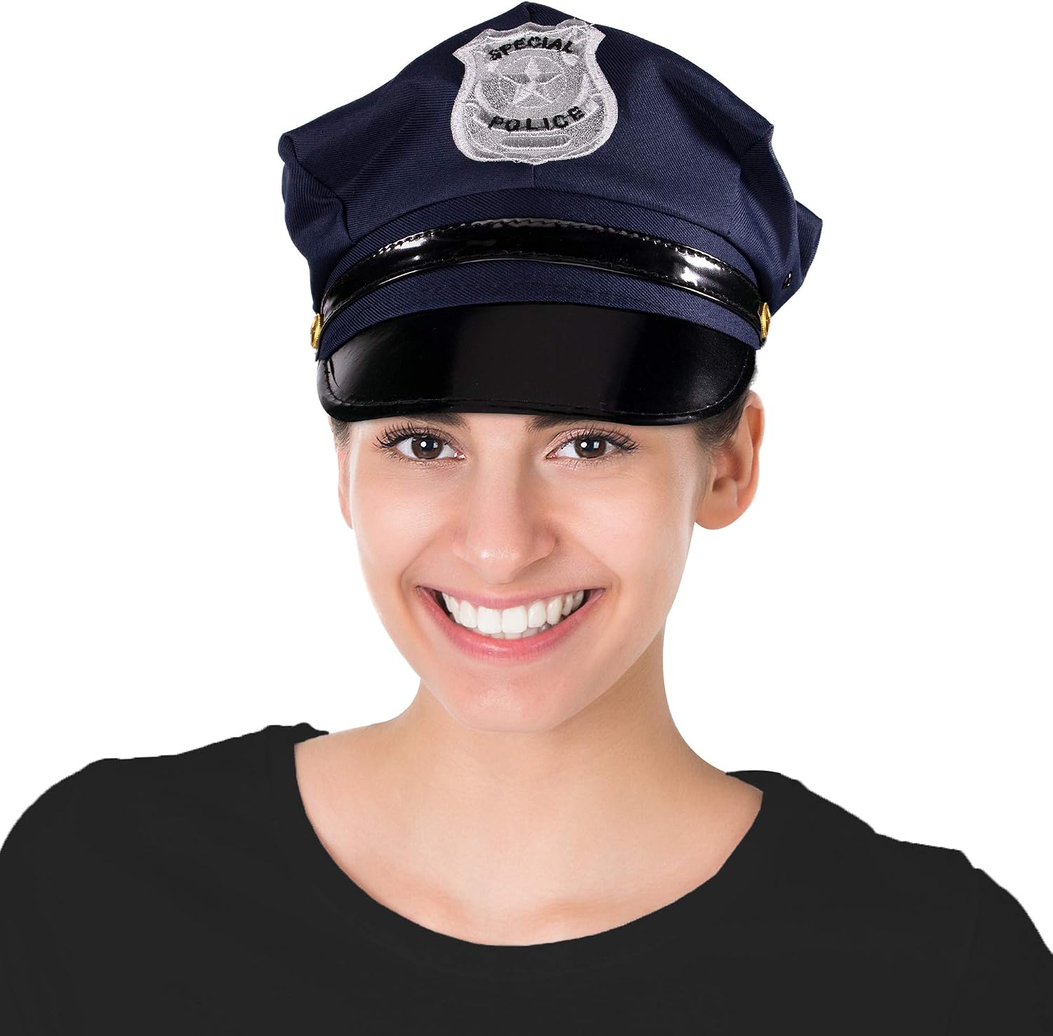 Windy City Novelties Adult Size Navy Blue Police Hat Dress Up Costume Accessory