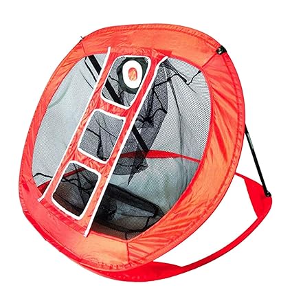 UJEAVETTE Golf Chipping Practice Net Training Aid for Backyard Driving Swing Red|Golf Cap|Balls for Men|Kit Gloves|Shoes Set|Toy Stick|Course Items|Book|Sweater|Grass Seeds|Home|Mini|Miniature Club