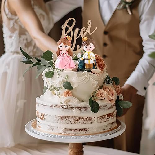 Miniatura 4 de 2 figuras de muñeca de príncipe princesa, colección de figuras de mini príncipe, decoración de cupcakes, decoración de pasteles, decoración de