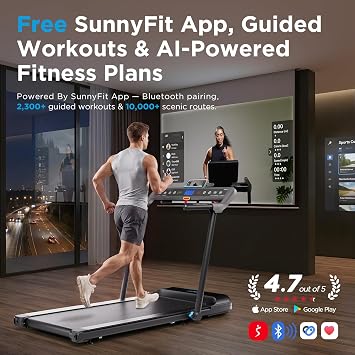 JLL Folding Treadmill with Bluetooth & Wide Belt
