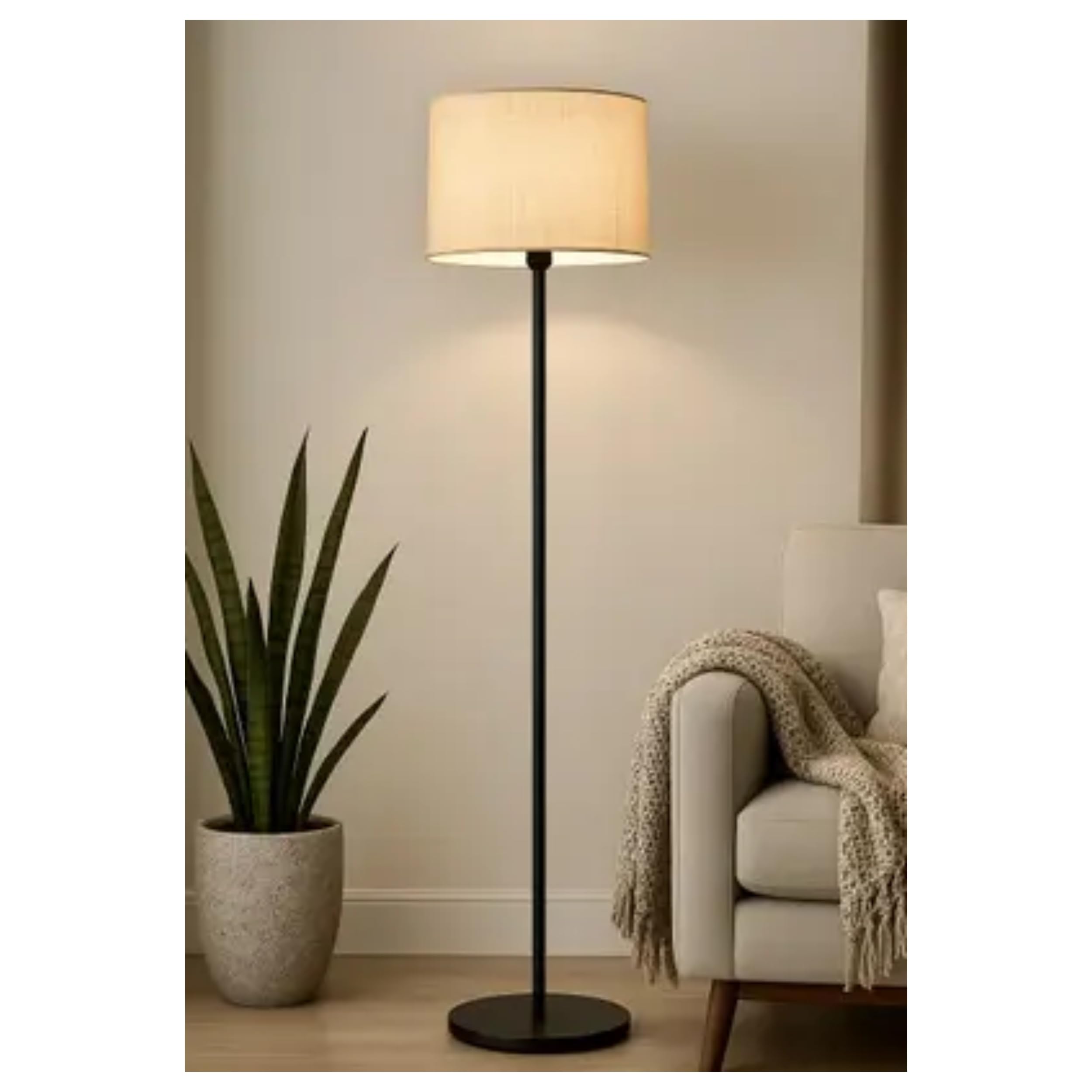 Premium Designer Club Floor Lamp | Elegant Home & Office Lighting - Beige-image-11