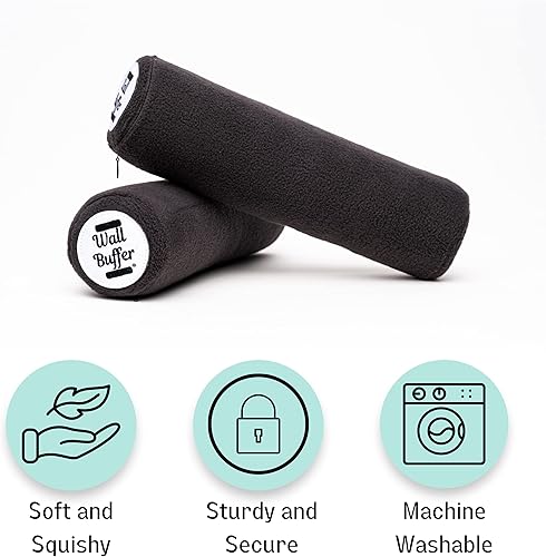 Miniatura 5 de Tapones de cabecera para pared, estabilizador de cama suave contra la pared sin tornillos ni agujeros, protector de pared simple antivibraciones