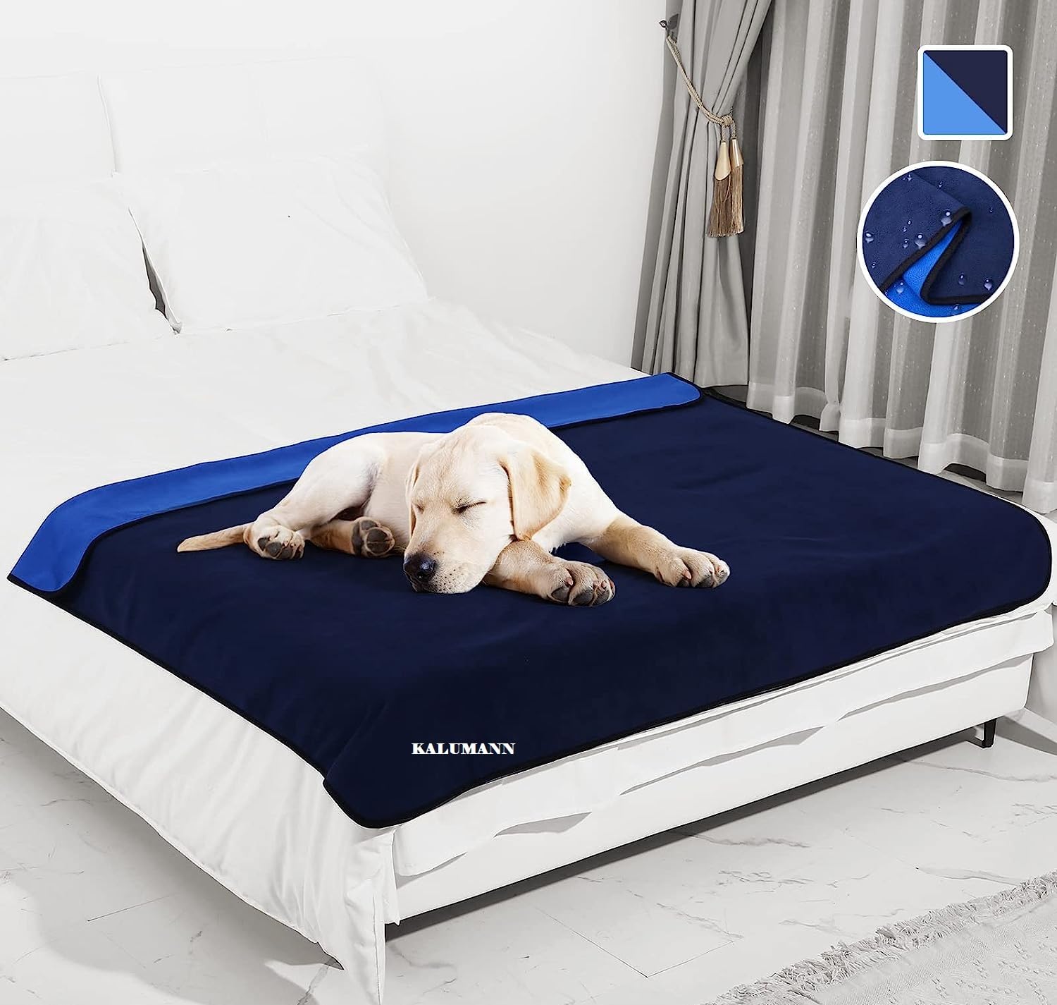 KALUMANN Pet Training and Puppy Pads Multipurpose with Leak-Proof Quick-Dry Waterproof Reusable Washable Pee Pads for Dogs (Medium, Dark Blue) (Medium, 3) (B0CBGBB441) Amazon Price History, Amazon Price Tracker