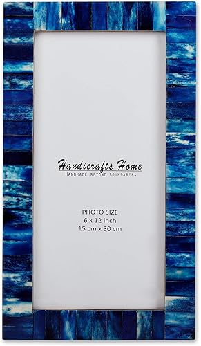 Handicrafts Home Marcos de fotos de 6 x 12 pulgadas hechos a mano, arte para colgar en la pared, guardería, invitados, sala de estar, decoración de